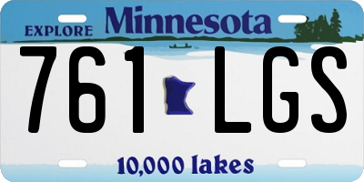 MN license plate 761LGS