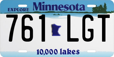 MN license plate 761LGT