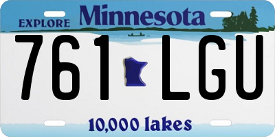 MN license plate 761LGU