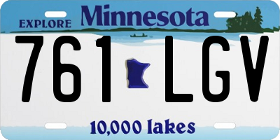 MN license plate 761LGV
