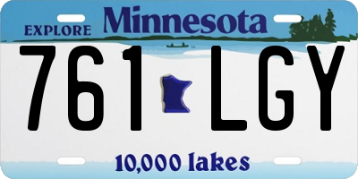 MN license plate 761LGY