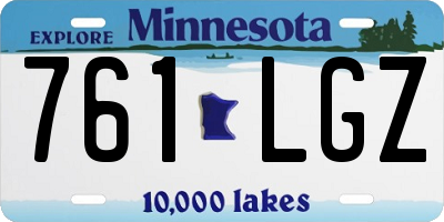 MN license plate 761LGZ