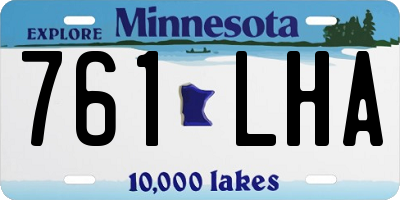 MN license plate 761LHA
