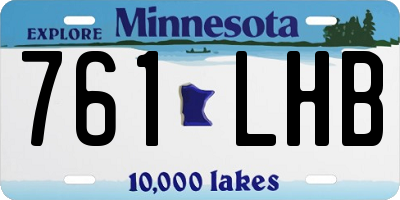 MN license plate 761LHB