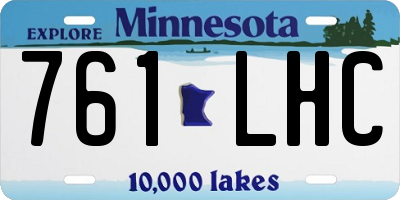 MN license plate 761LHC