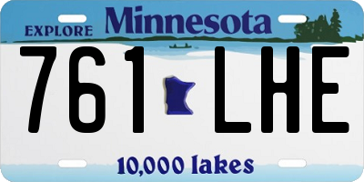 MN license plate 761LHE