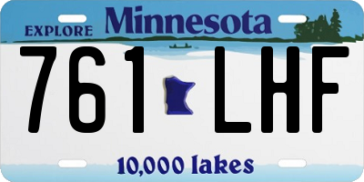 MN license plate 761LHF