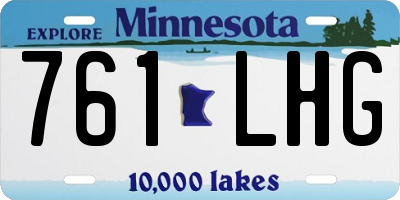 MN license plate 761LHG