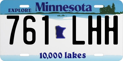 MN license plate 761LHH
