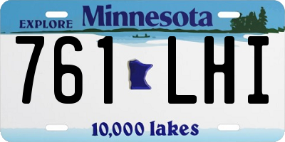 MN license plate 761LHI