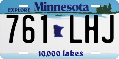 MN license plate 761LHJ
