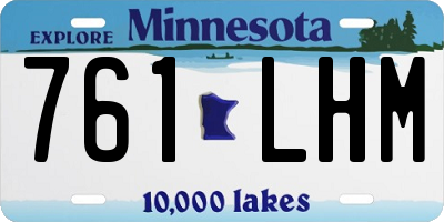 MN license plate 761LHM