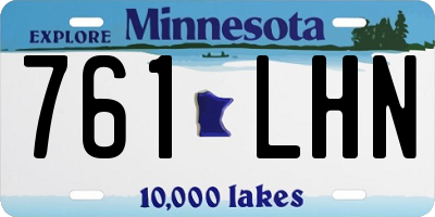 MN license plate 761LHN