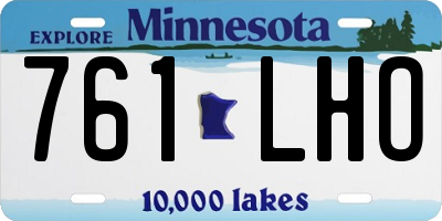 MN license plate 761LHO