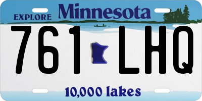 MN license plate 761LHQ