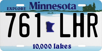 MN license plate 761LHR