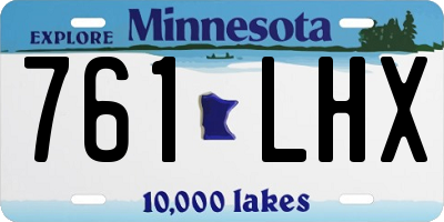 MN license plate 761LHX