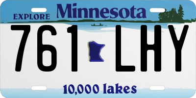 MN license plate 761LHY