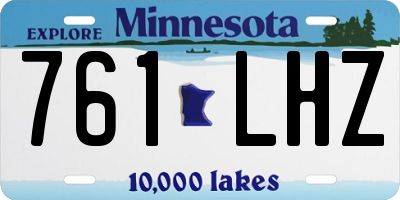 MN license plate 761LHZ
