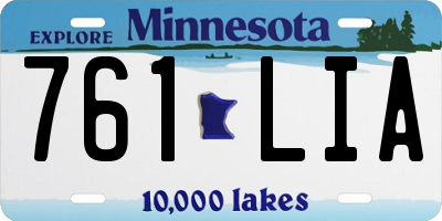 MN license plate 761LIA