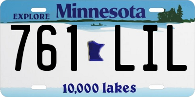 MN license plate 761LIL