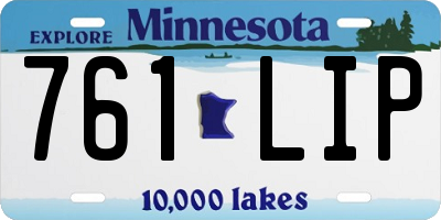 MN license plate 761LIP