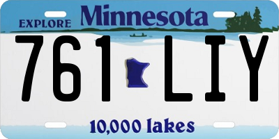 MN license plate 761LIY