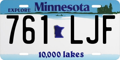 MN license plate 761LJF