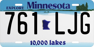 MN license plate 761LJG