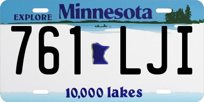 MN license plate 761LJI