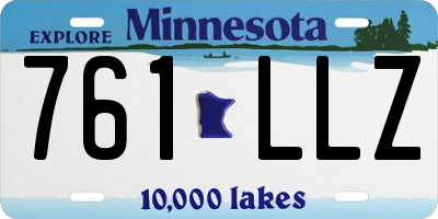 MN license plate 761LLZ