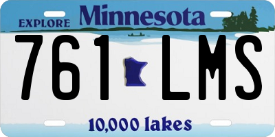 MN license plate 761LMS