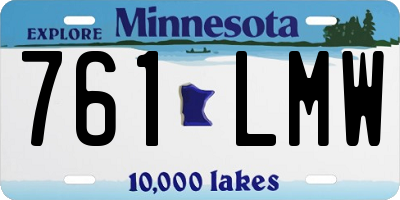 MN license plate 761LMW