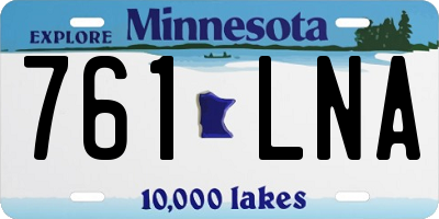MN license plate 761LNA