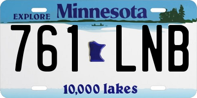 MN license plate 761LNB