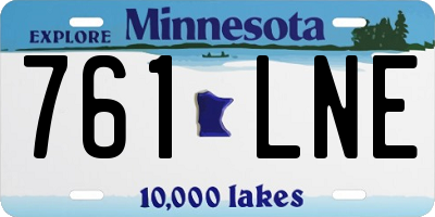 MN license plate 761LNE