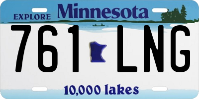 MN license plate 761LNG