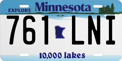 MN license plate 761LNI