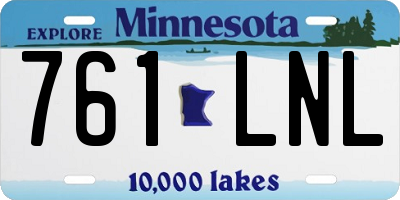 MN license plate 761LNL