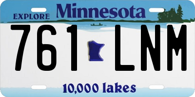 MN license plate 761LNM