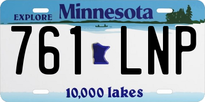 MN license plate 761LNP