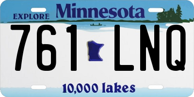 MN license plate 761LNQ