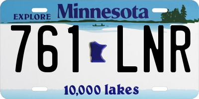 MN license plate 761LNR