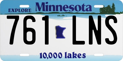 MN license plate 761LNS