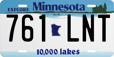 MN license plate 761LNT
