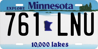 MN license plate 761LNU