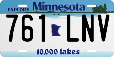 MN license plate 761LNV
