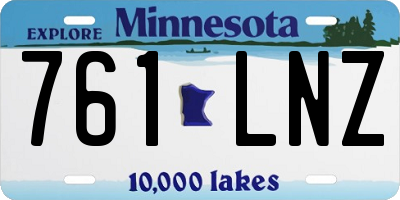 MN license plate 761LNZ