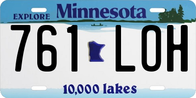 MN license plate 761LOH