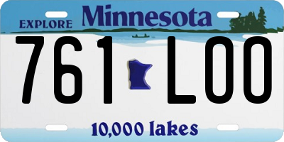 MN license plate 761LOO